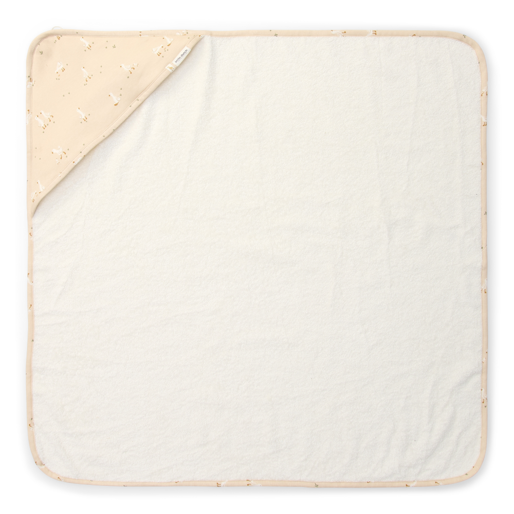 Little Dutch Badcape Little Goose 75x75 | Wit