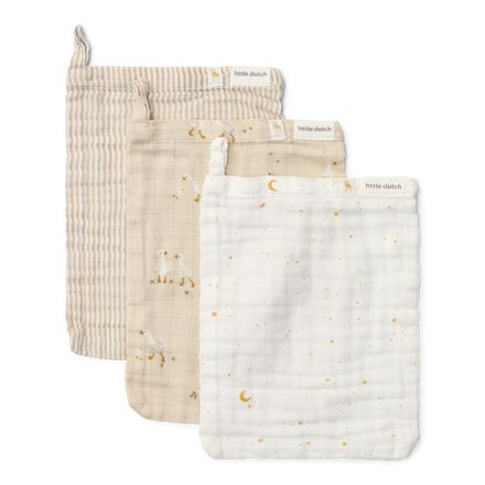 Little Dutch Washandjes Set Little Goose | Beige