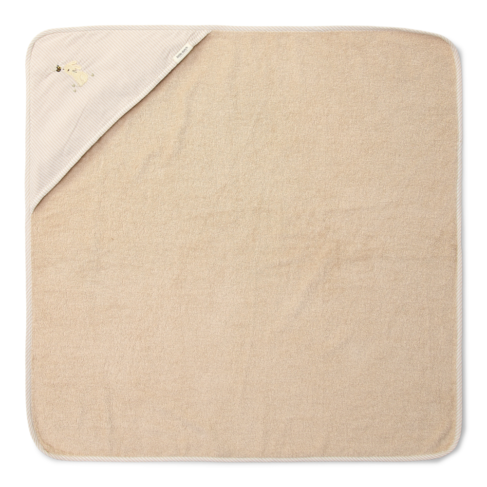Little Dutch Badcape Baby Bunny 75x75 | Beige