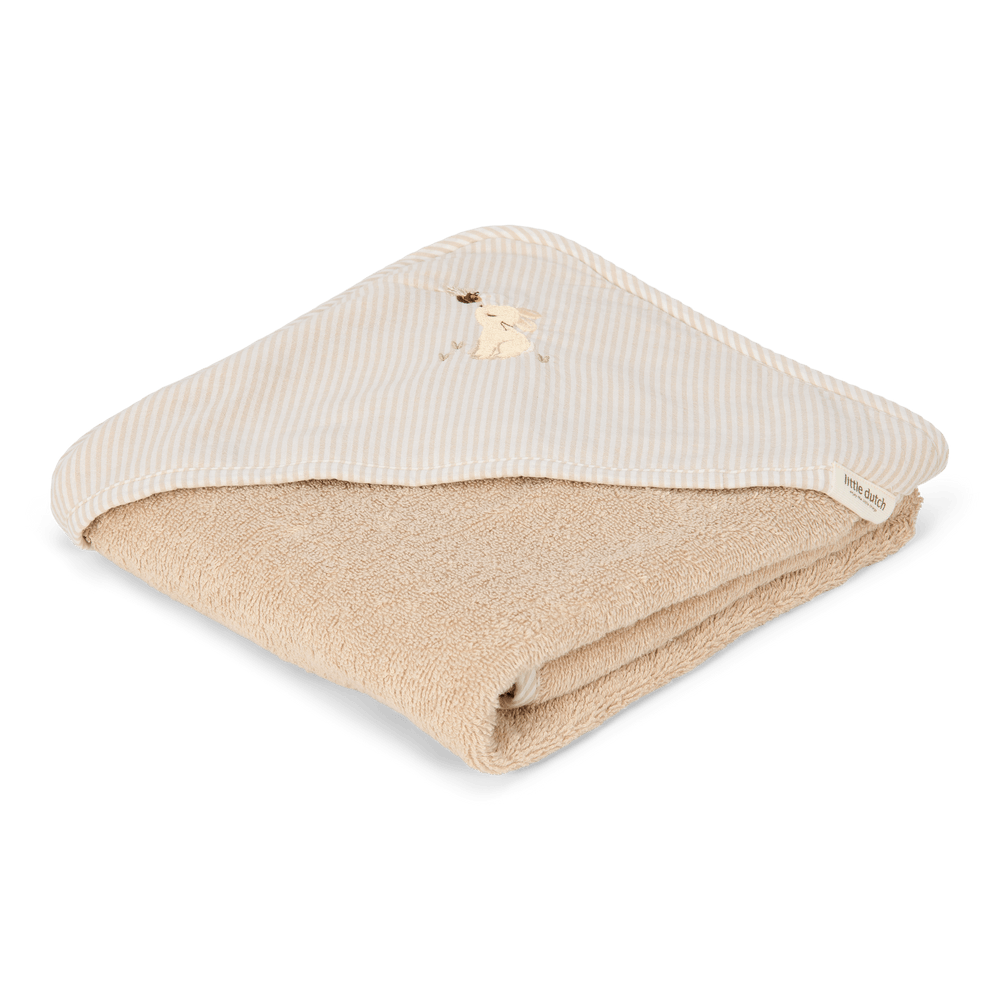 Little Dutch Badcape Baby Bunny 75x75 | Beige