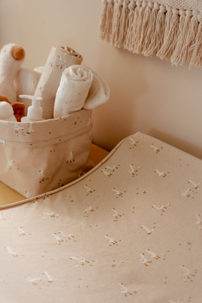 Little Dutch Swaddle Doeken Hydrofiel Little Goose 70x70 | Beige