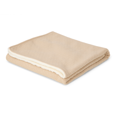 Little Dutch Wiegdeken Gebreid/Fleece 70x100 | Pure Soft Beige
