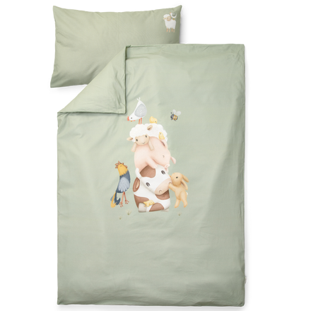 Little Dutch Dekbedovertrek Ledikant Little Farm 100x140 | Groen
