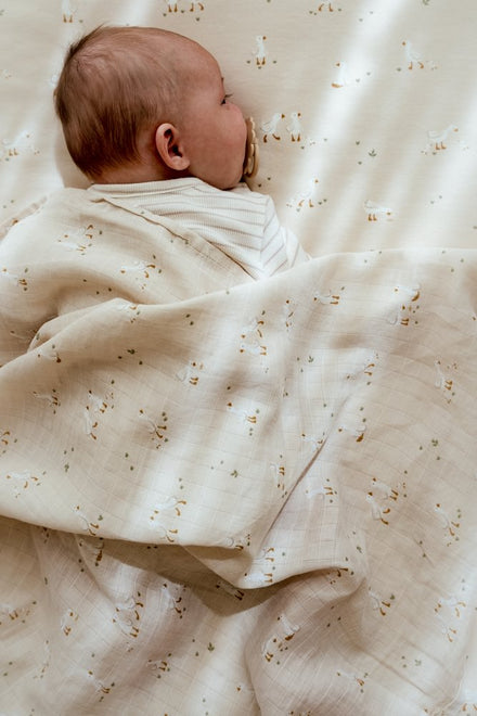 Little Dutch Ledikantdeken Little Goose 110x140 | Beige