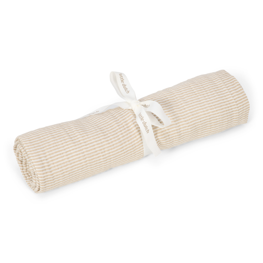 Little Dutch Swaddle Doek Hydrofiel 120x120 | Pure Soft Beige
