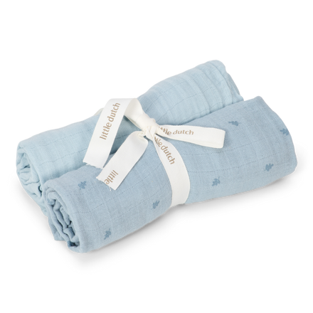 Little Dutch Swaddle Doeken Hydrofiel 70x70 | Pure Denim Blue