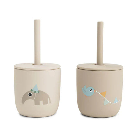 Done By Deer Silicone Rietjesbeker 2st | Celebration Sand