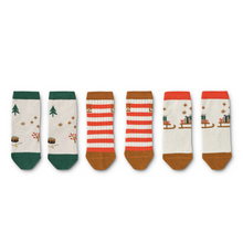 ZZZ Liewood Silas Socks 3 pack | Christmas Holiday Sandy Mix*