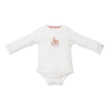 * Little Dutch Bodysuit My First Christmas Lange Mouwen | Wit