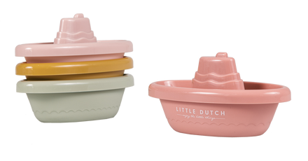 Little Dutch Badspeeltjes Stapelbare Bootjes | Pink