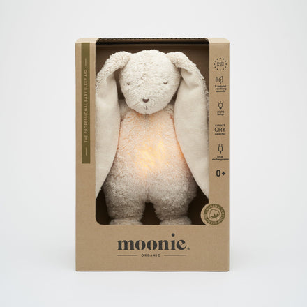 Moonie Knuffel Hartslag en Licht | Bunny Organic Sand Natur