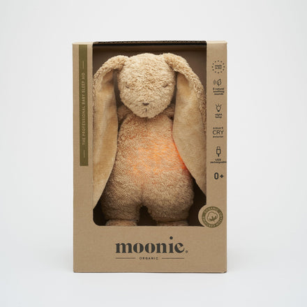 Moonie Knuffel Hartslag en Licht | Bunny Organic Cappuccino Natur