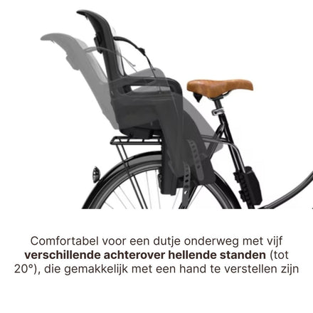 Thule Ride Along 2 Kantelbaar Fietsstoel Achterop Frame Montage | Donkergrijs