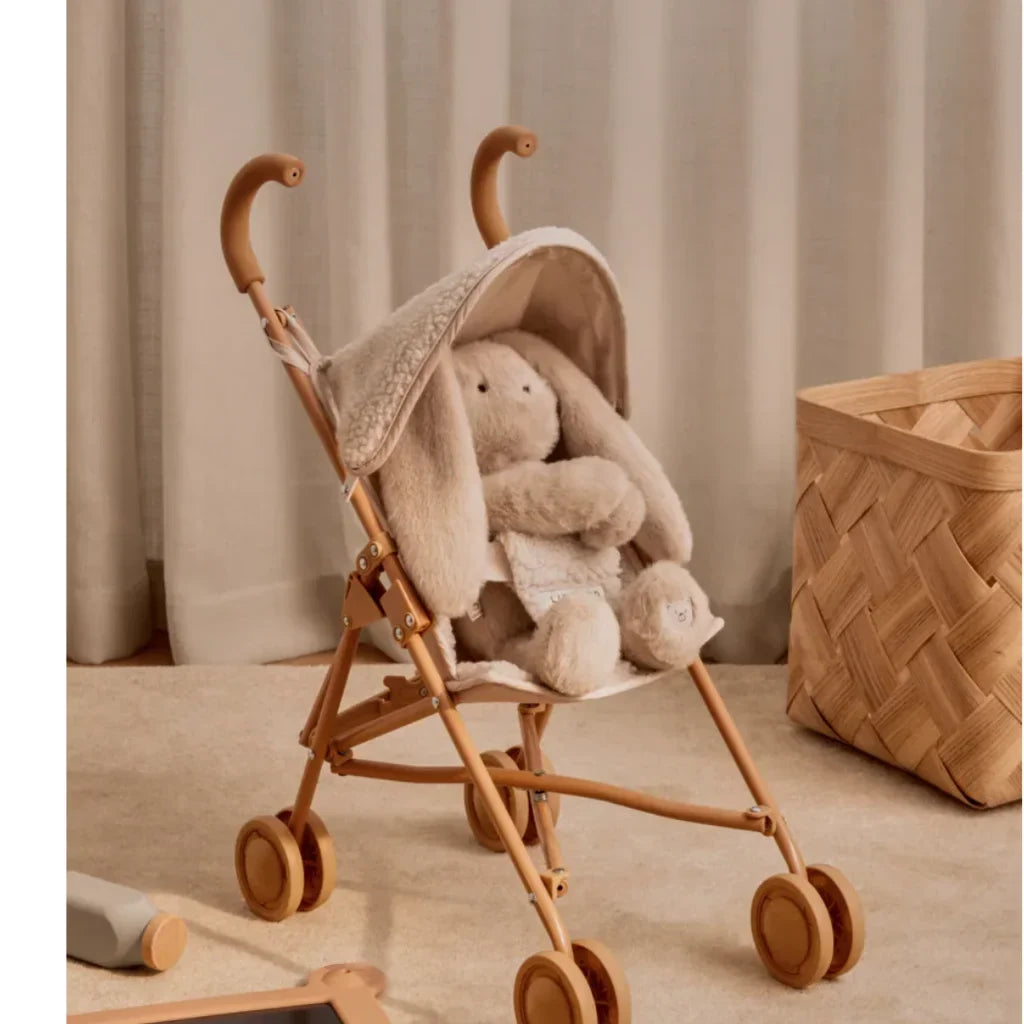 Liewood Elsie Pile poppenbuggy Sandy met stalen frame en vier dubbele wielen, opvouwbaar