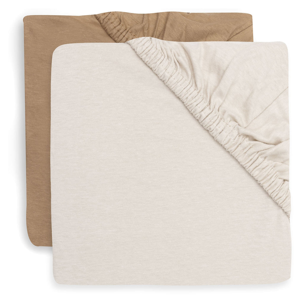 Jollein Hoeslaken Jersey 60x120cm | Hazel/Oatmeal (2pack)