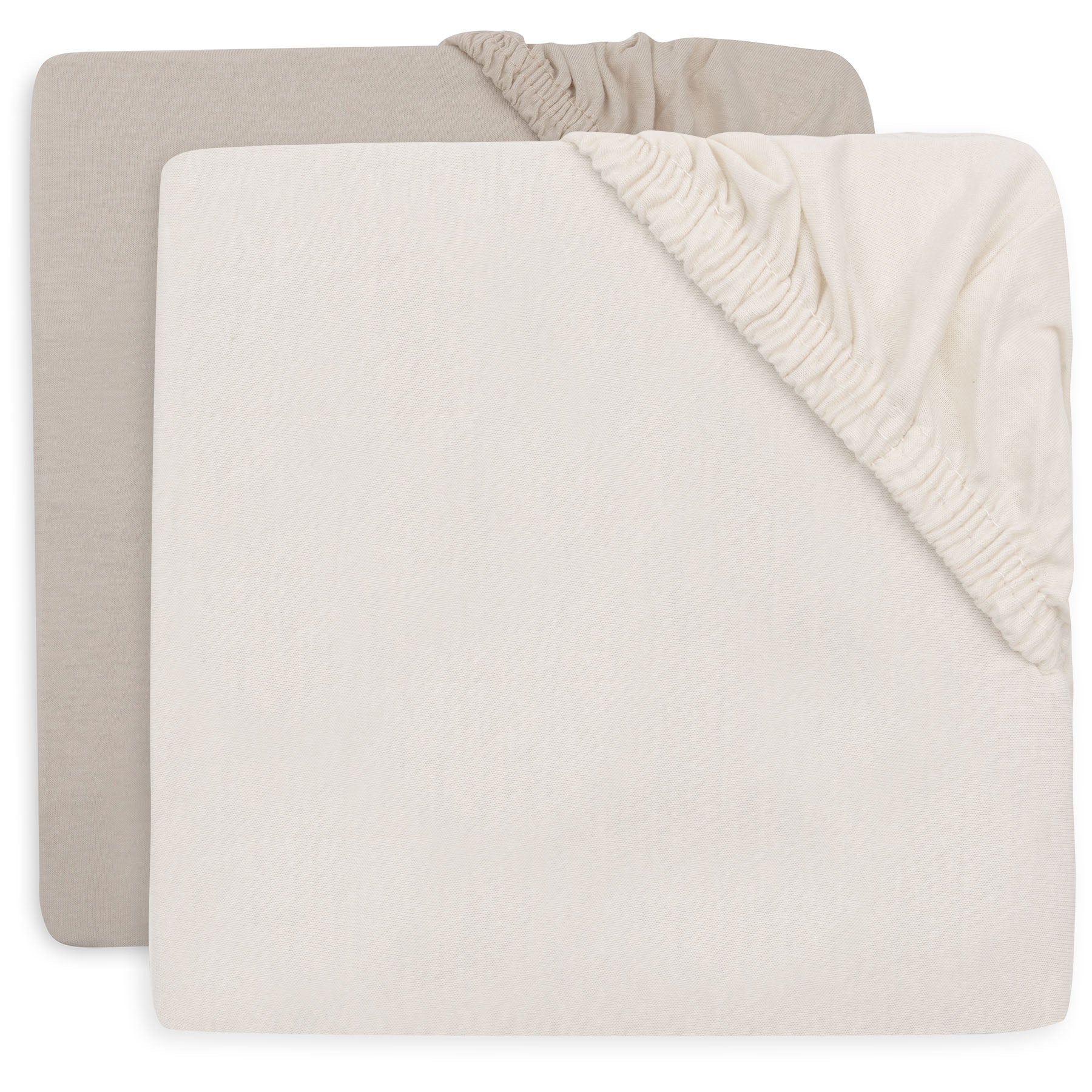 Jollein Hoeslaken Jersey Boxmatras 75x95cm 2ST | Oatmeal/Sand