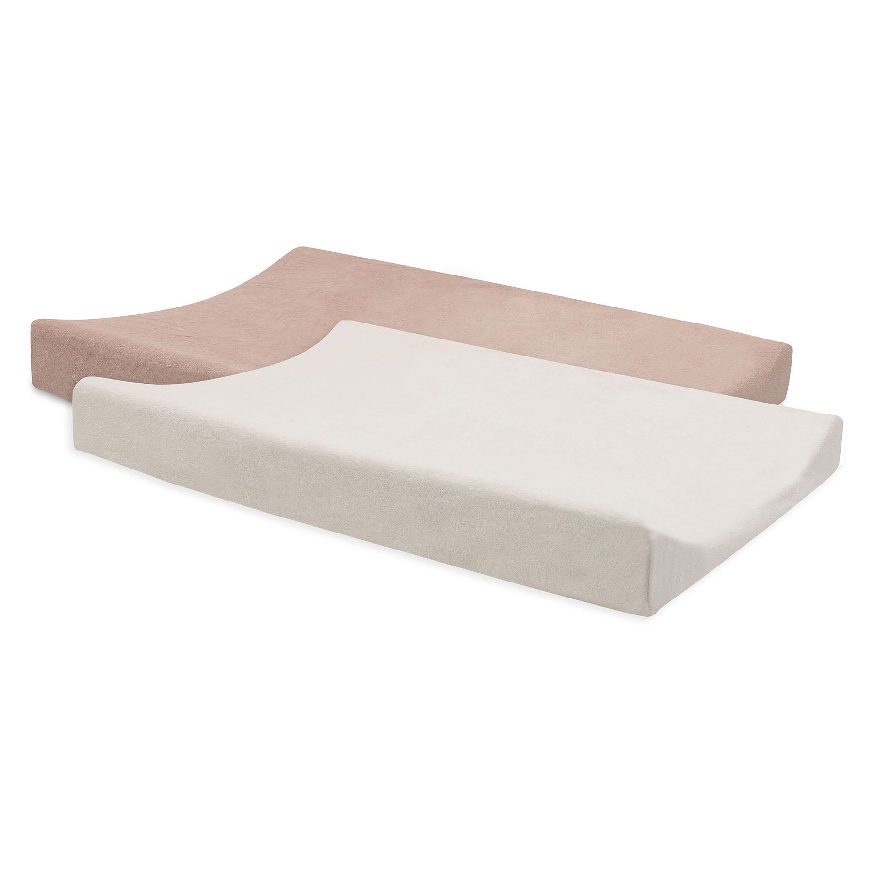 Jollein Aankleedkussenhoes Badstof 50x70cm 2ST | Wild Rose/Ivory