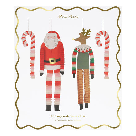 Meri Meri Long Legged Santa & Reindeer Decorations