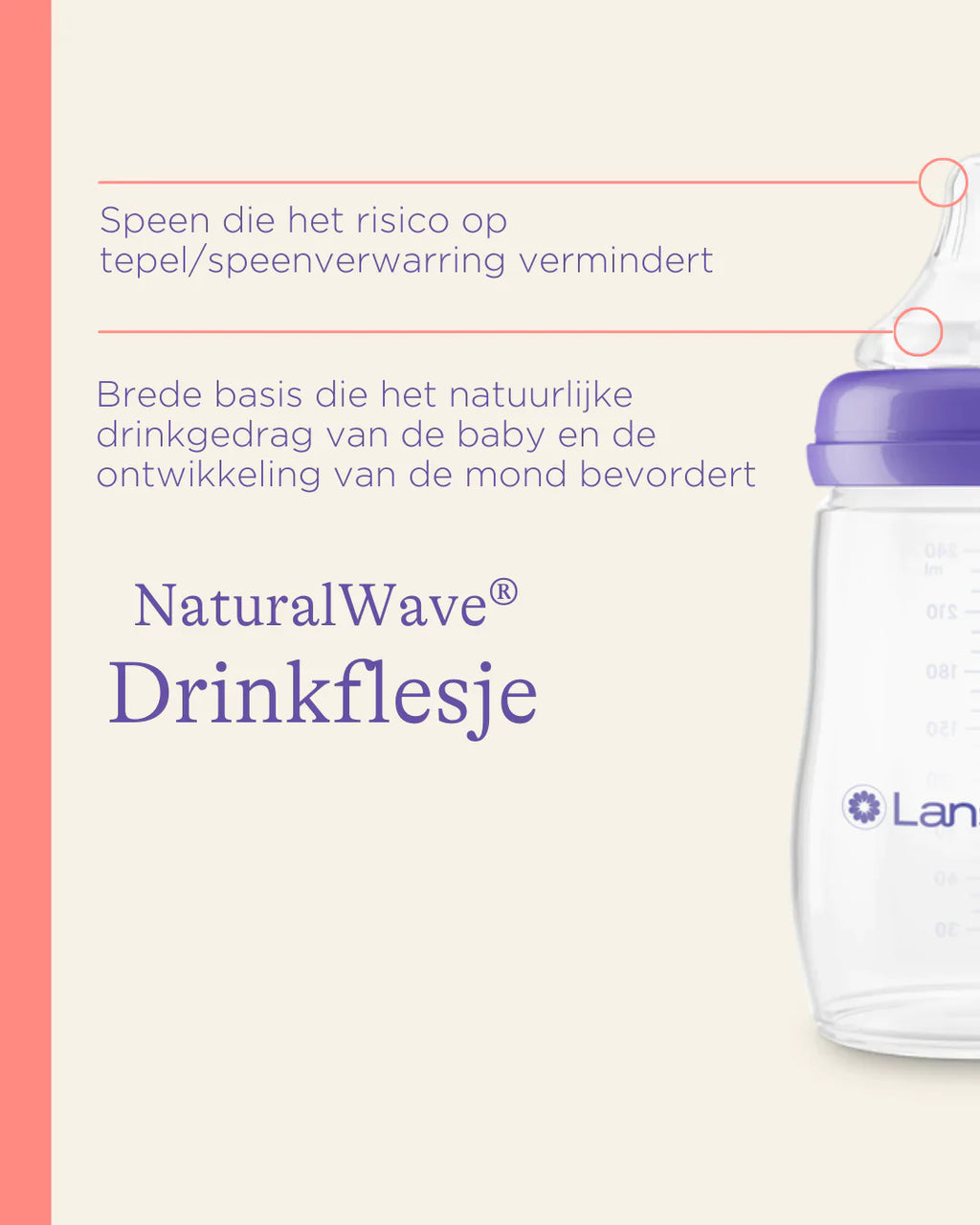Lansinoh Drinkfles Met Natural Wave Speen | 160ml