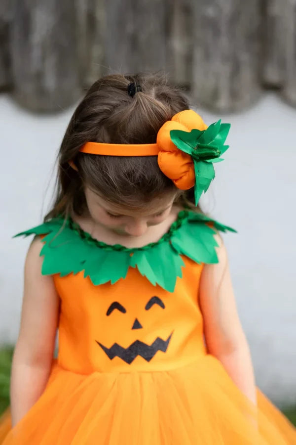 Great Pretenders Oranje Pompoen Halloween Jurkje + Diadeem 5-6 jaar