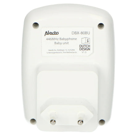 Alecto Extra Baby Unit DBX-80BU | Wit / Antraciet