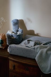 Little Dutch Aankleedkussenhoes | Pure Denim Blue