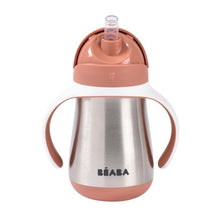 Béaba RVS Drinkbeker met rietje 250ml | Terracotta