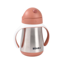 Béaba RVS Drinkbeker met rietje 250ml | Terracotta