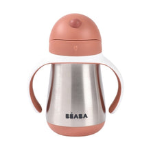 Béaba RVS Drinkbeker met rietje 250ml | Terracotta