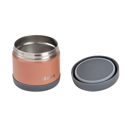 Béaba Thermo Pot 500ml | Mineral Grey / Terracotta