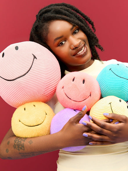 Bon Ton Toys x Smiley Knuffel Eco Fuzzy 13cm | Geel