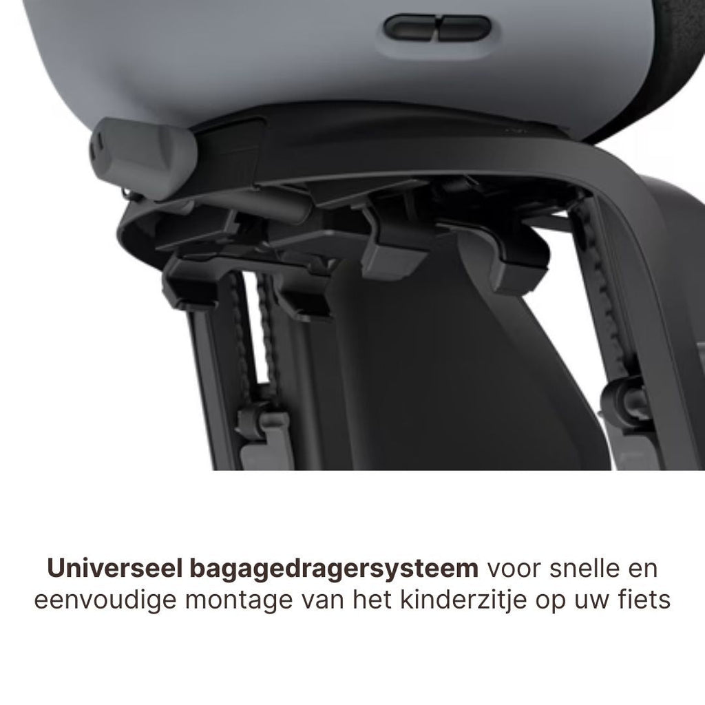 Thule Yepp Nexxt 2 Maxi Fietszitje Fietsstoel Achterop Bagagedrager Montage I Monument Grey