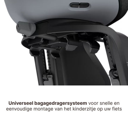 Thule Yepp Nexxt 2 Maxi Fietszitje Fietsstoel Achterop Bagagedrager Montage I Monument Grey