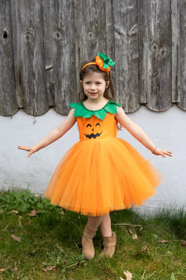 Great Pretenders Oranje Pompoen Halloween Jurkje + Diadeem 5-6 jaar