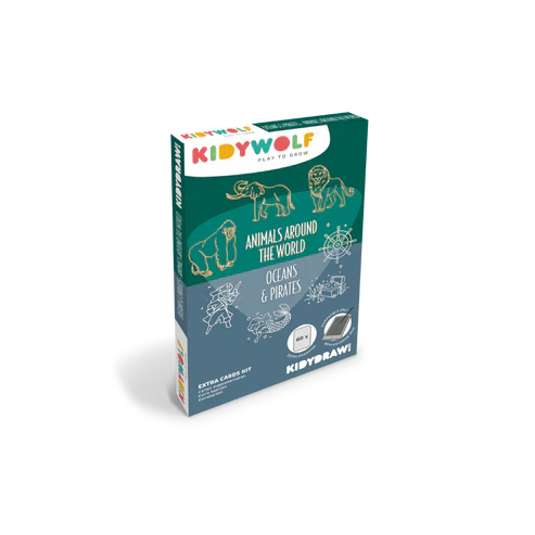 Kidywolf Navulling Voor Kidydraw-Mini Tablet | Dieren Over De Hele Wereld - Oceanen & Piraten