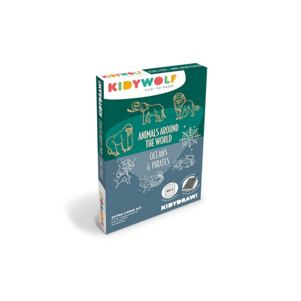 Kidywolf Navulling Voor Kidydraw-Mini Tablet | Dieren Over De Hele Wereld - Oceanen & Piraten