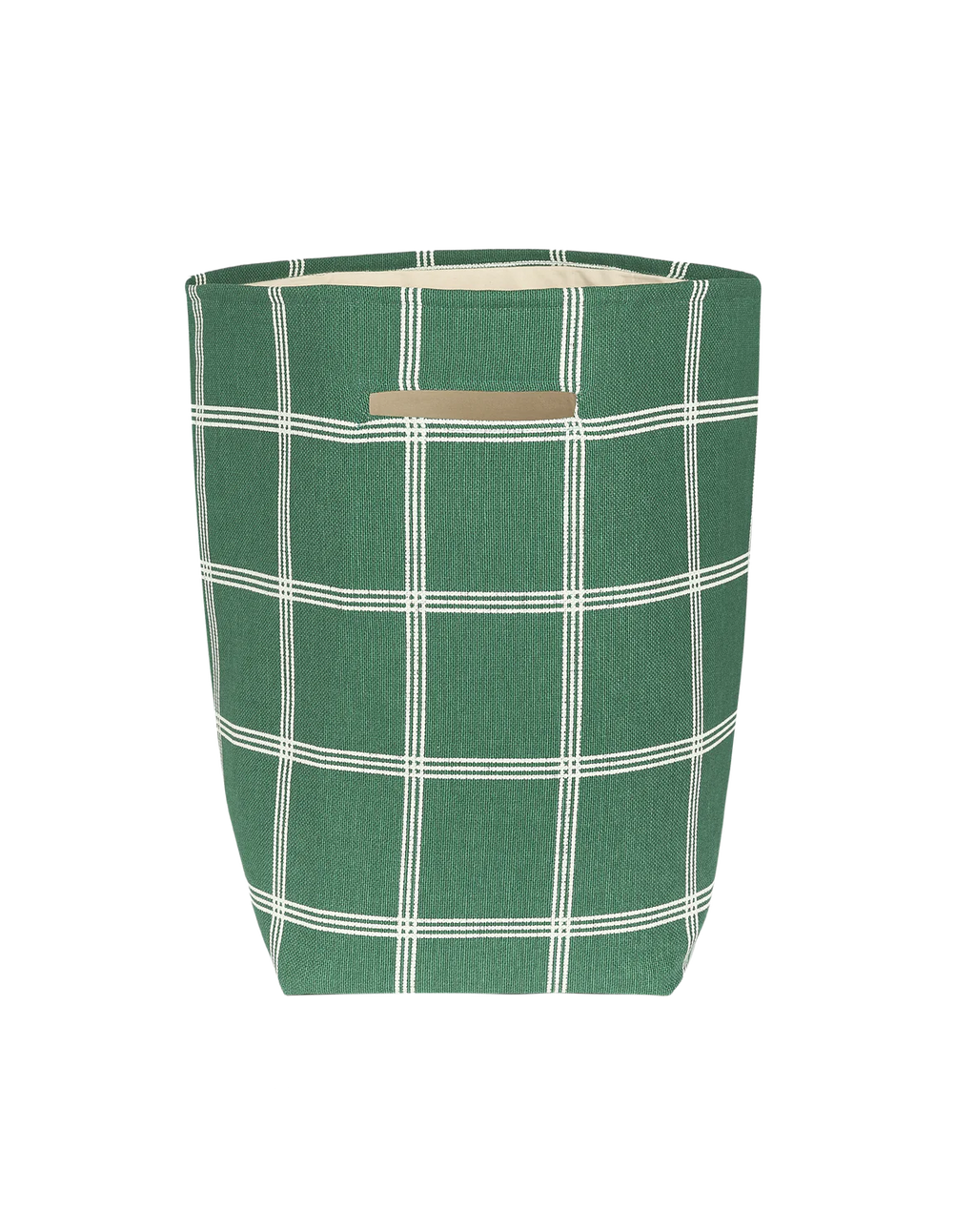 Nobodinoz Opbergmand Toybag 56x44x28cm | Green White Windowpane