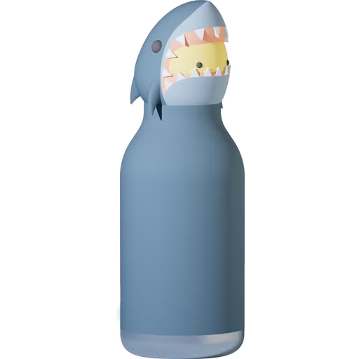 Asobu Bestie Bottle 460 ml drinkfles Shark met afneembare siliconen haai