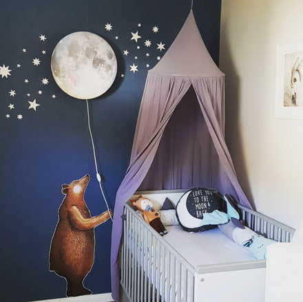 Hartendief wandlamp | Ga slapen, Maan! 45 cm