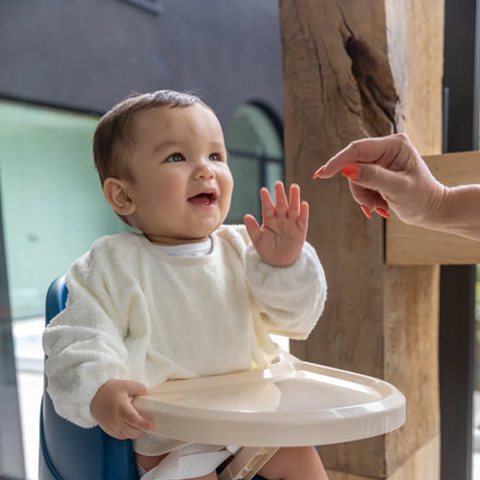 Timboo Slab Met Mouwen XL Bamboo 36x34cm Met Drukknoop | Riviera Blue