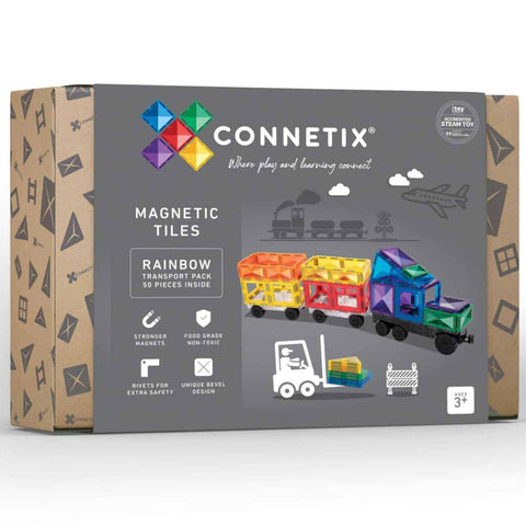 Connetix Tiles Rainbow Transport Pack | 50 Stuks