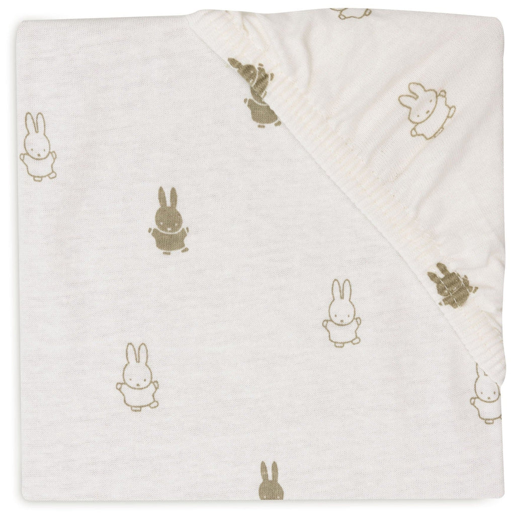 Jollein Hoeslaken Jersey 40/50x80/90cm Happy Miffy | Olive Green