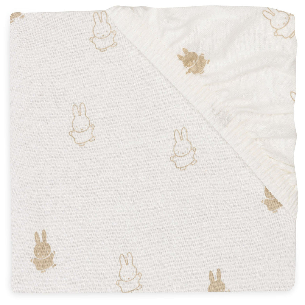 Jollein Hoeslaken Jersey 40/50x80/90cm Happy Miffy | Nougat