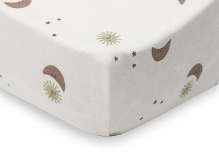 Jollein hoeslaken jersey Over The Moon maantjes