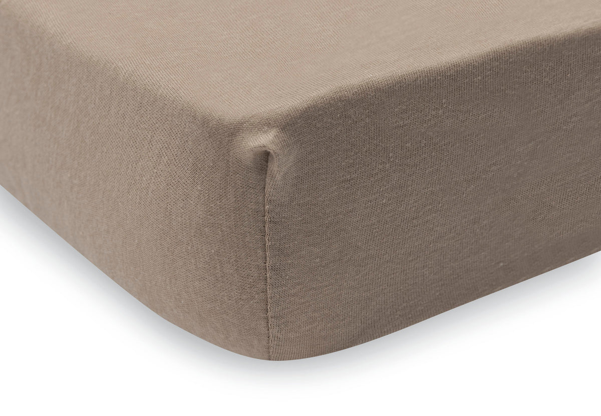 Jollein hoeslaken voor rond boxmatras van 95 cm in de kleur Milky Coffee
