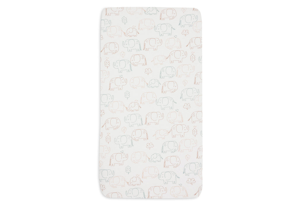 Jollein Hoeslaken Jersey 70/75x140/150cm | Elephant Tales