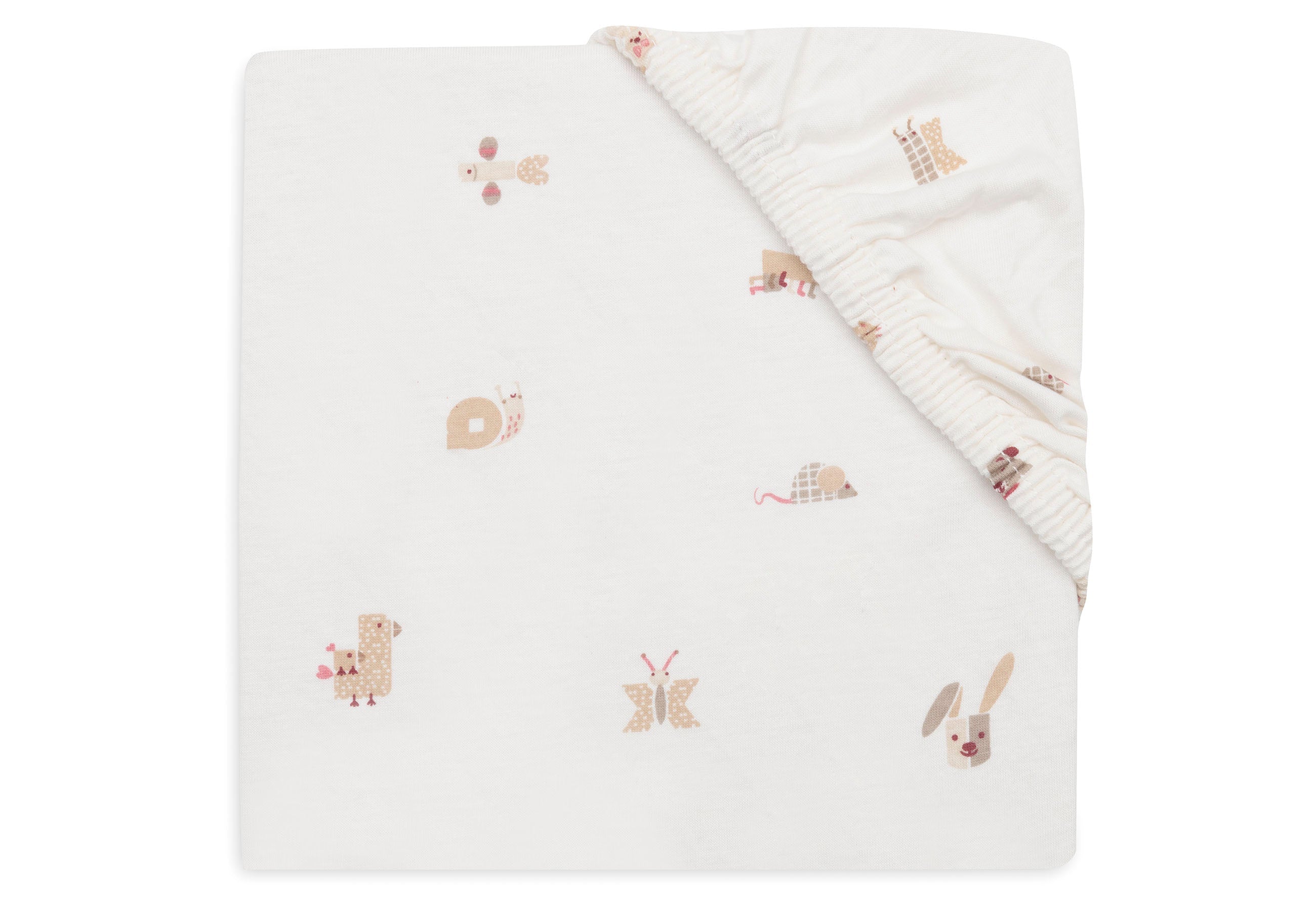 Jollein Hoeslaken Jersey 70/75x140/150cm | Animal Friends