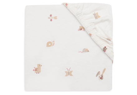 Jollein Hoeslaken Jersey 70/75x140/150cm | Animal Friends