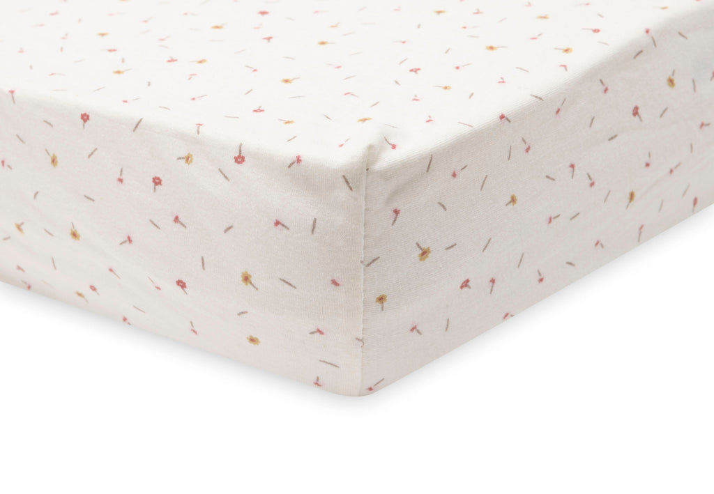 Jollein Hoeslaken Jersey 70/75x140/150cm Pretty Picnic Flower Drops