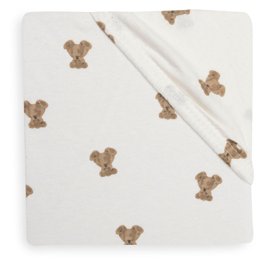Jollein Hoeslaken Jersey 70/75x140/150cm | Mini Teddy Bear